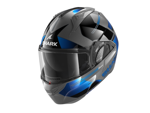 Shark EVO GT Tekline Black Grey Blue Helmet (AUB)