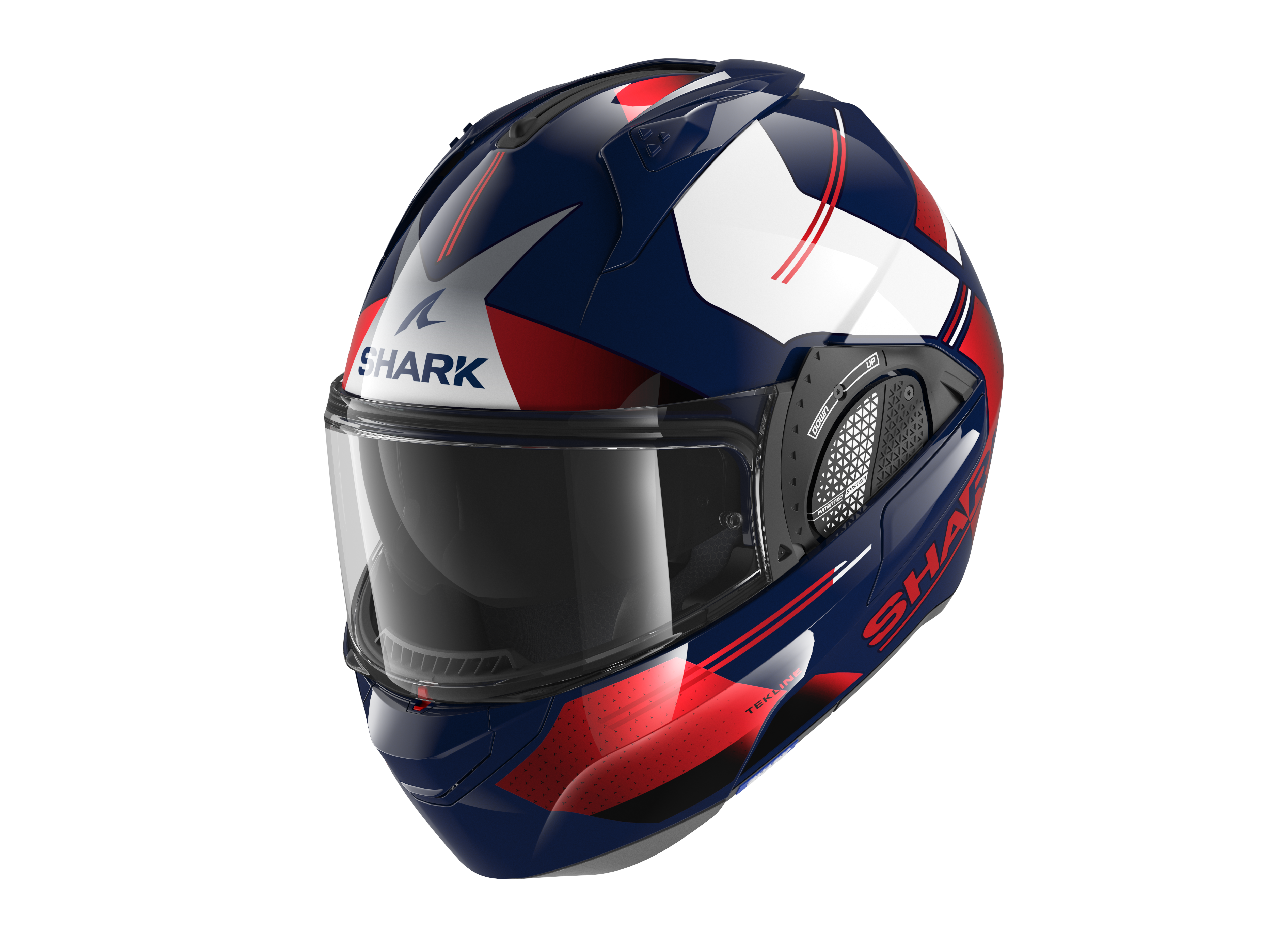 Shark EVO GT Tekline Blue White Red Helmet (BUR)