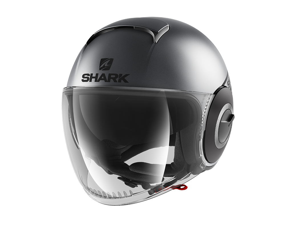 Shark Nano Street Neon Mat Anthracite Black Helmet (AKK)