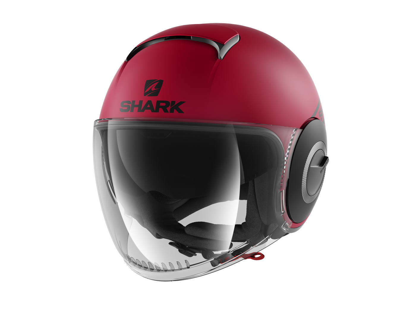 Shark Nano Street Neon Mat Red Black Helmet (RKR)
