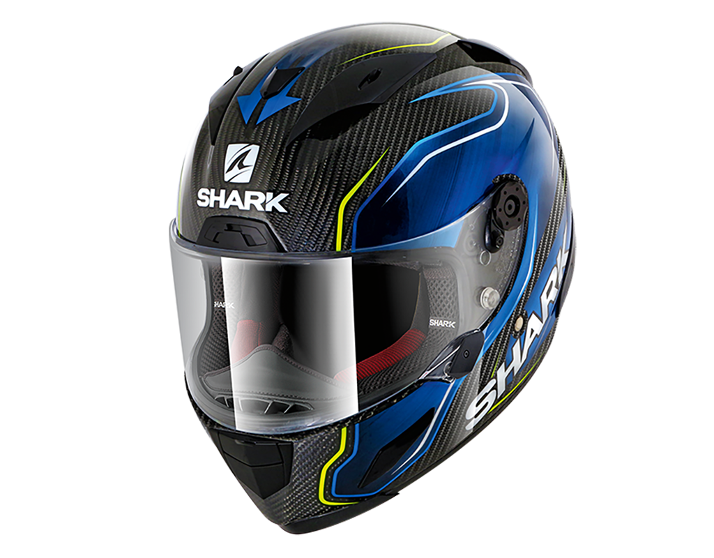 Shark Race-R Pro Carbon Replica Guintoli 2017 Carbon Blue Yellow Helmet (DBY)