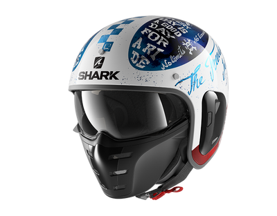 Shark S-Drak 2 Tripp In White Blue Red Helmet (WBR)