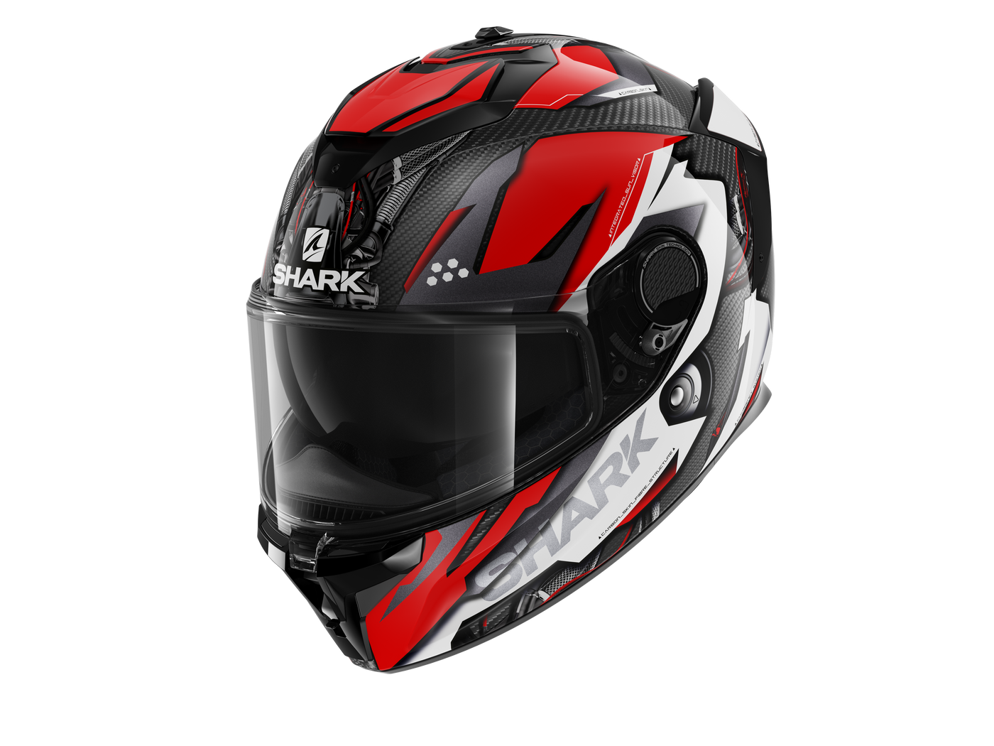 Shark Spartan GT Carbon Urikan Red White Helmet (DRW)