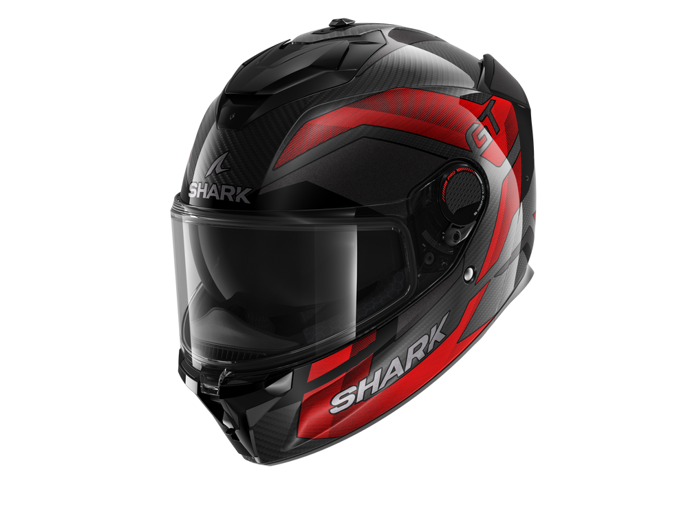 Shark Spartan GT Pro Carbon Ritmo Black Red Grey Helmet (DRU)