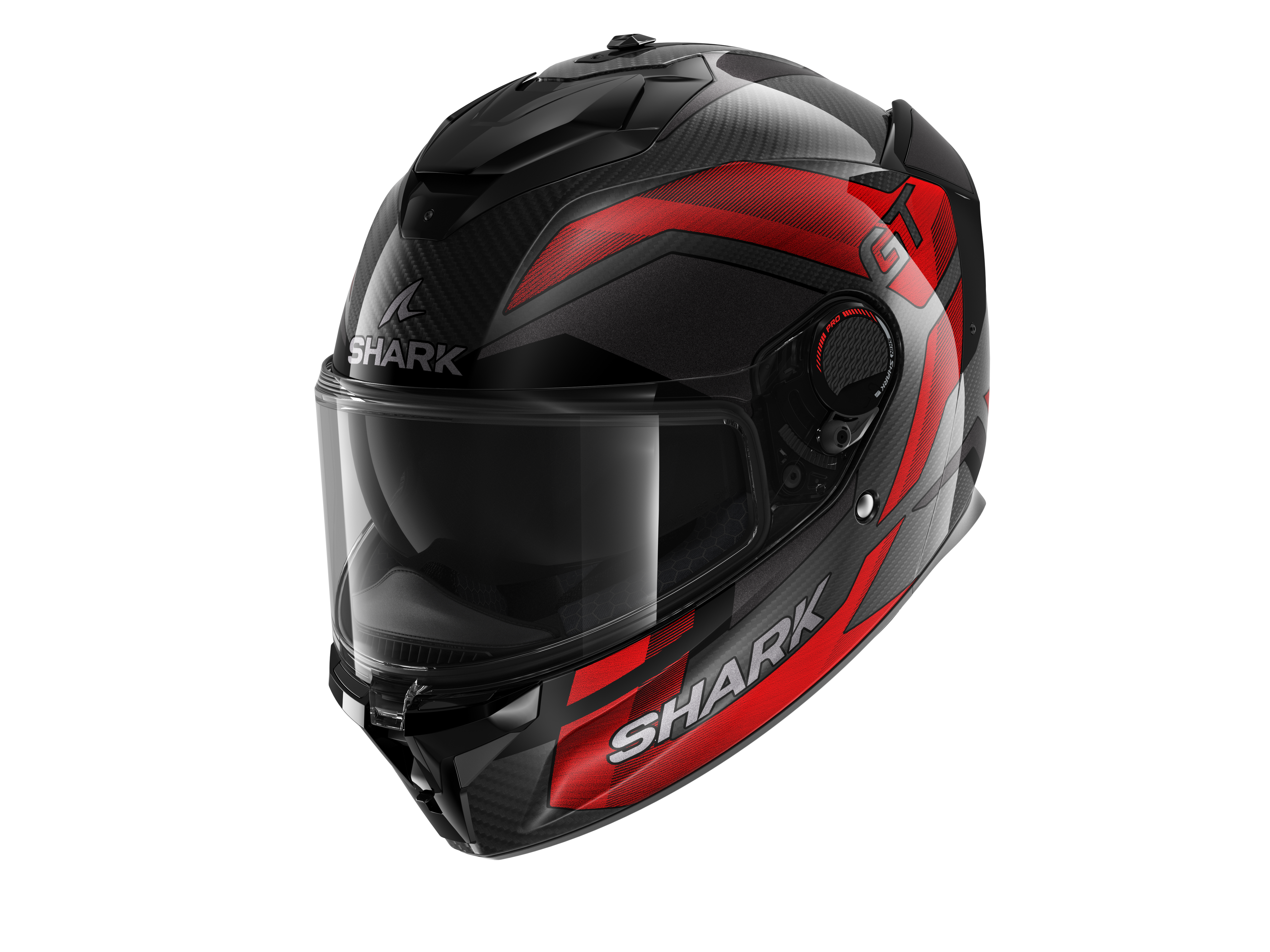 Shark Spartan GT Pro Carbon Ritmo Black Red Grey Helmet (DRU)