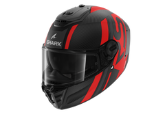 Shark Spartan RS Carbon Shawn Matt Black Grey Red Helmet (DAR)