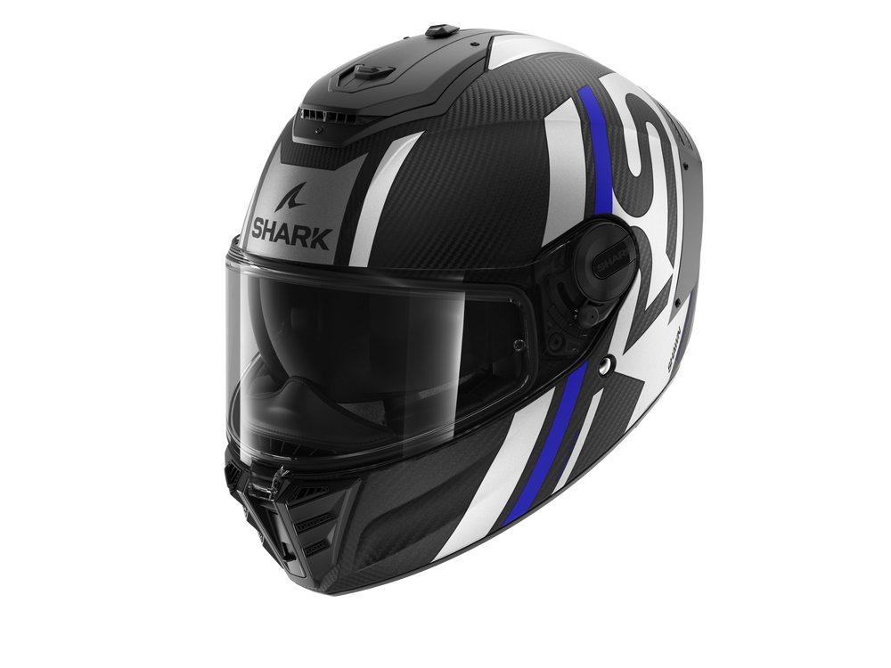 Shark Spartan RS Carbon Shawn Matt Black Grey Blue Helmet (DBS)