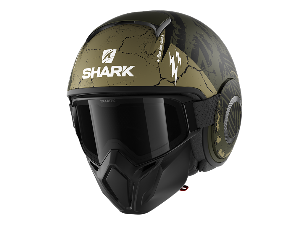 Shark Street-Drak Crower Mat Green Black Helmet (GKG)