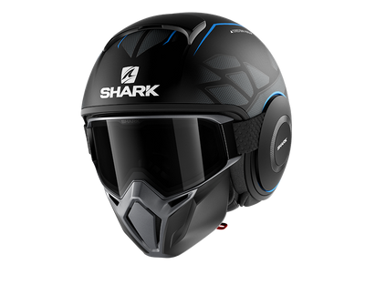 Shark Street-Drak Hurok Mat Black Blue Black Helmet (KBK)