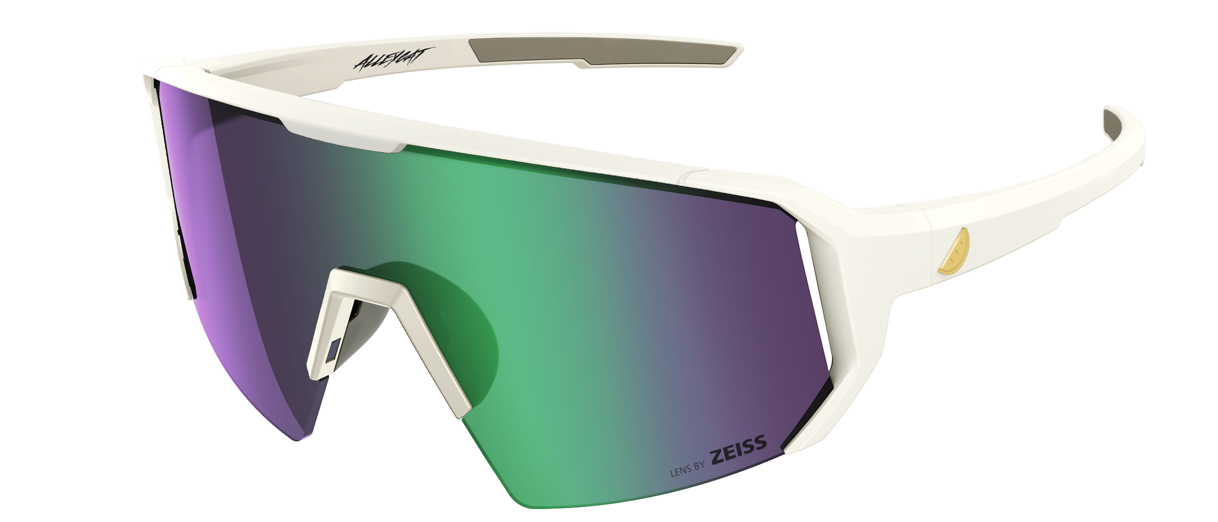 Melon Alleycat Sunglasses (trail) - All White/ Gold / Violet