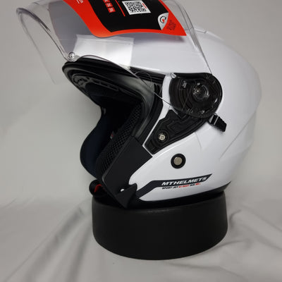 MT Helmets Avenue SV Plain Gloss White Helmet