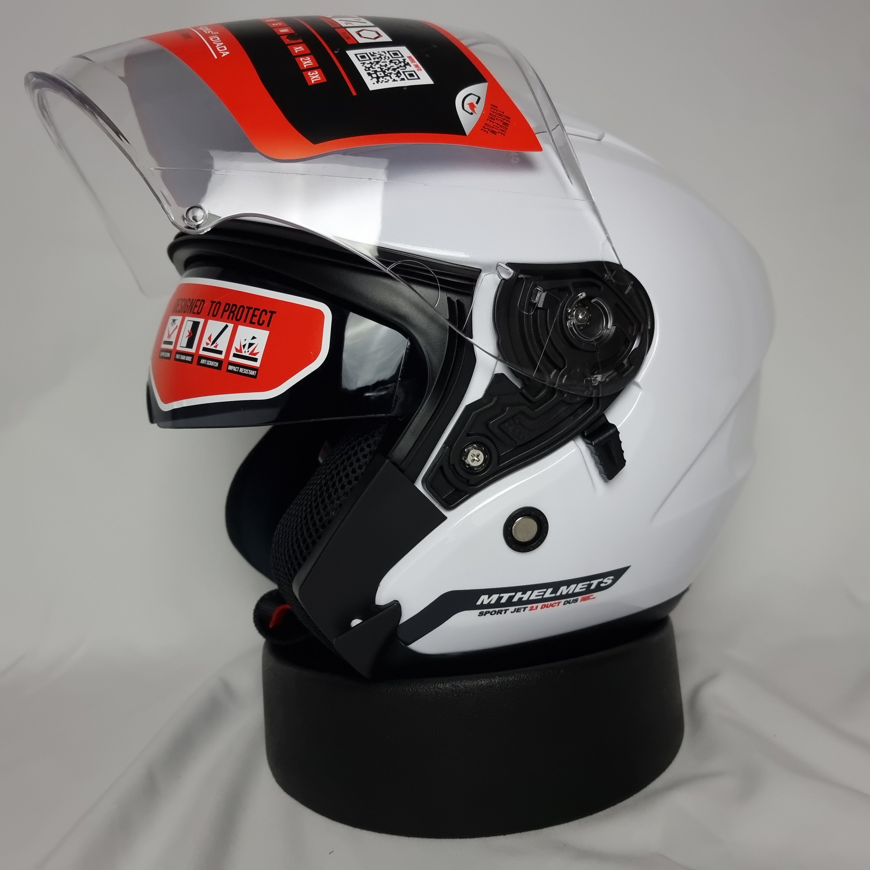 MT Helmets Avenue SV Plain Gloss White Helmet