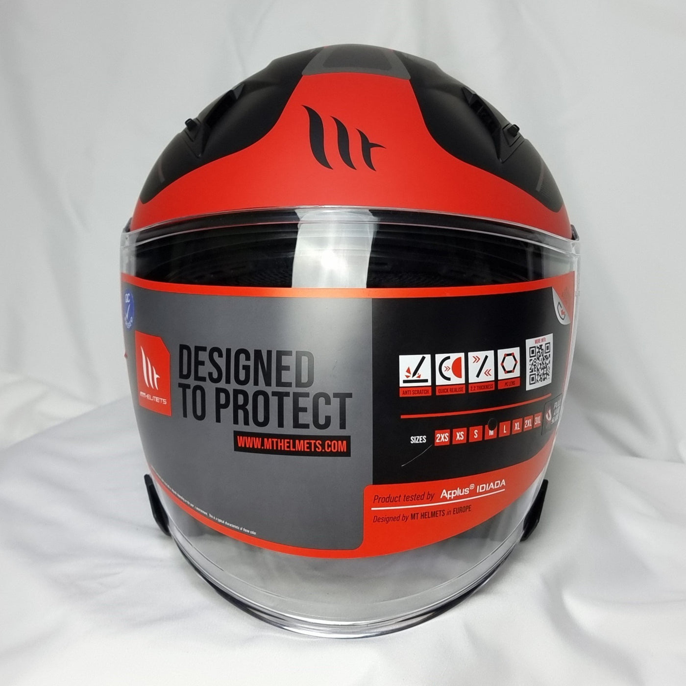 MT Helmets Avenue SV Crossroad Matt Black/ Red Helmet
