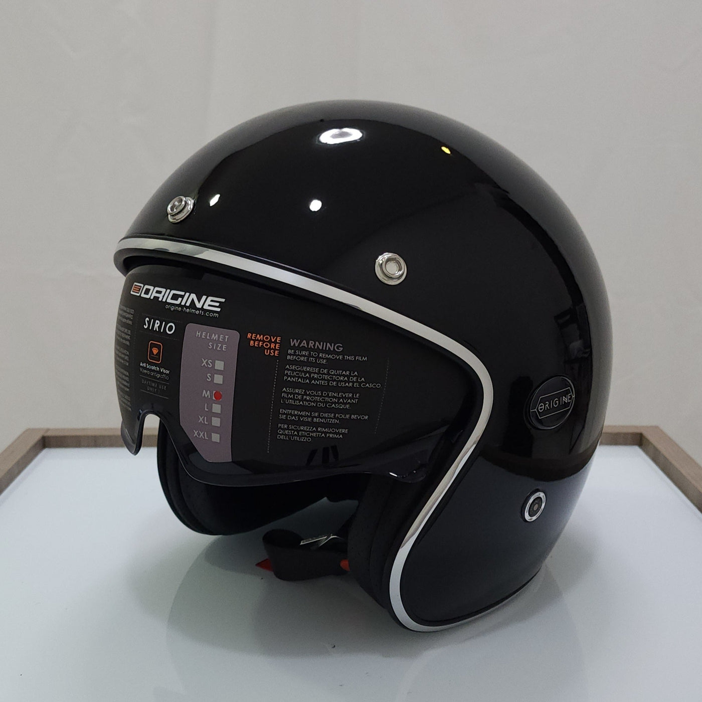 Origine Sirio Solid Gloss Black Helmet