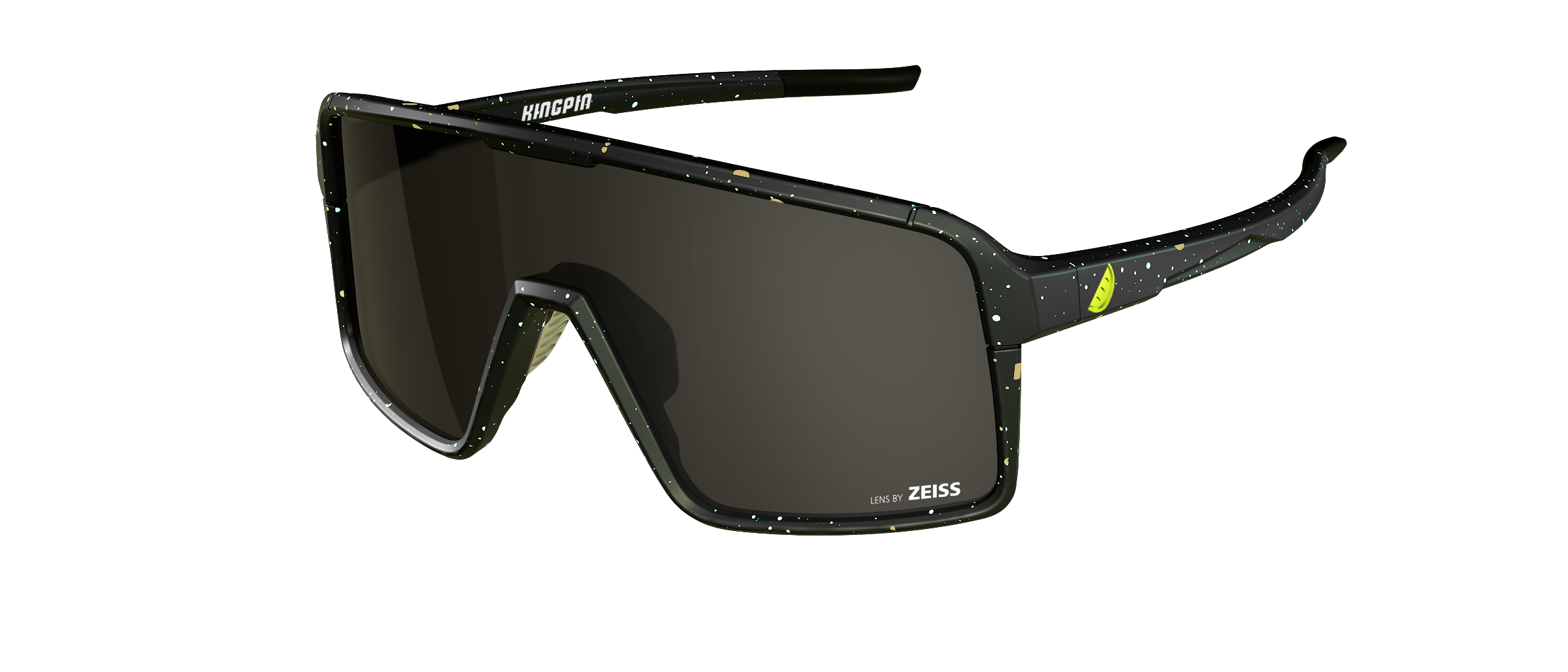 Melon Kingpin Sunglasses (Trail) Paint Splat/Yellow Highlights/Dark Smoke