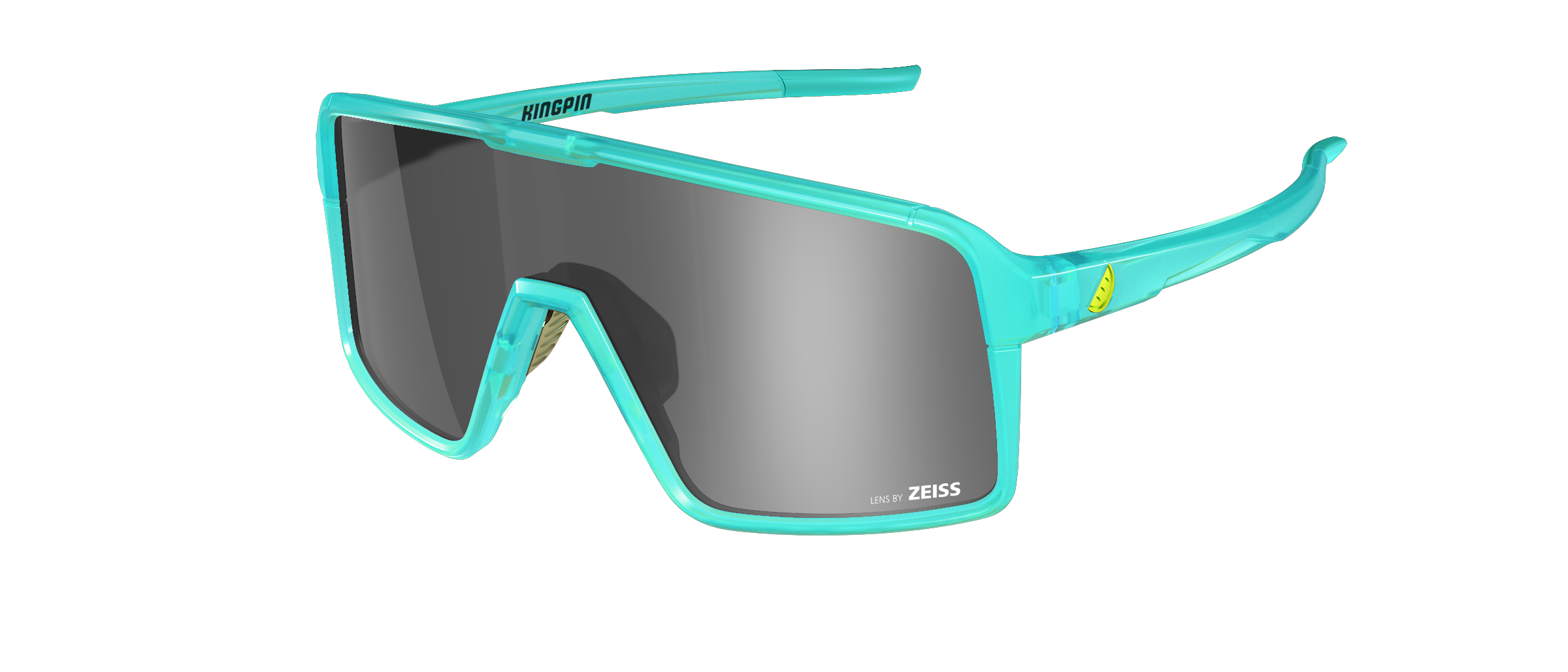 Melon Kingpin Sunglasses (Trail) Turquoise/Yellow Highlights/Dark Smoke