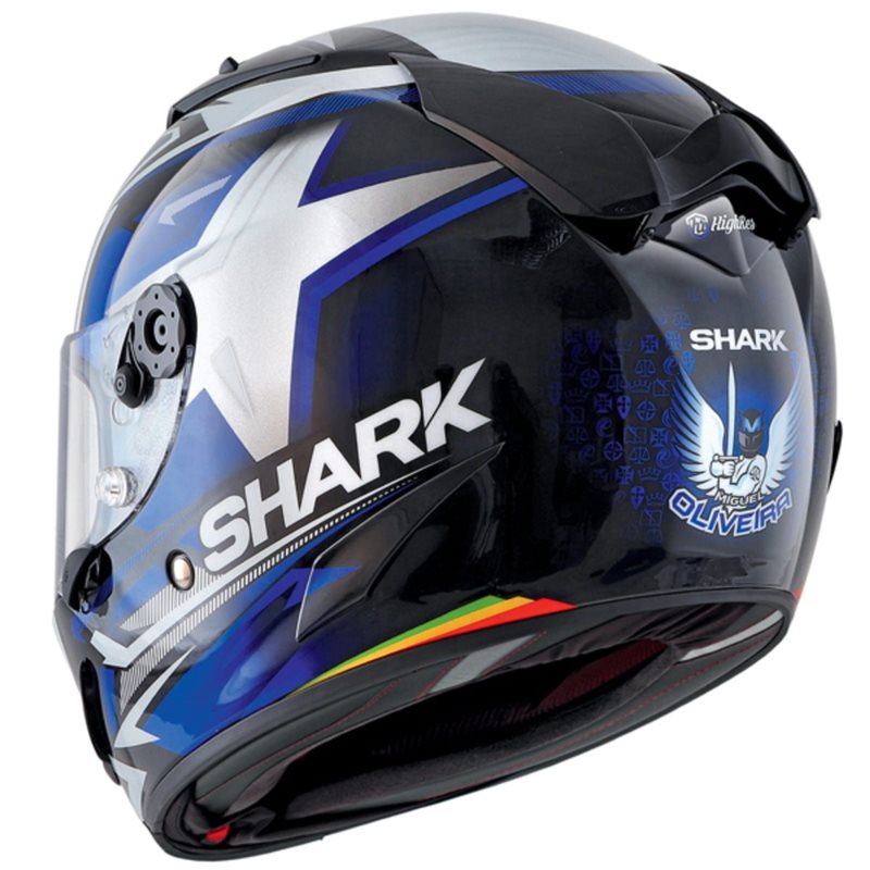 Shark Race-R Pro Replica Oliveira 2019 Black/Blue/White Helmet (KBW)