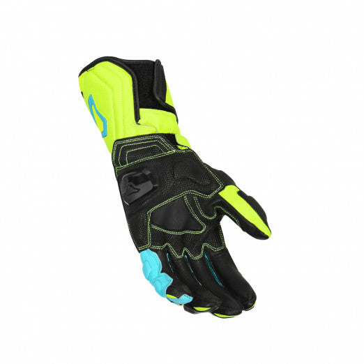 Macna Powertrack Fluo Yellow/ Black/ Blue Glove (715)