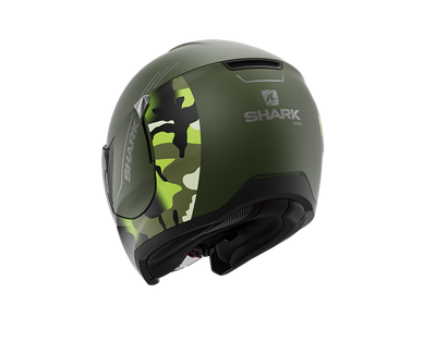 Shark City Cruiser Genom Mat Green Black Helmet (GGK)