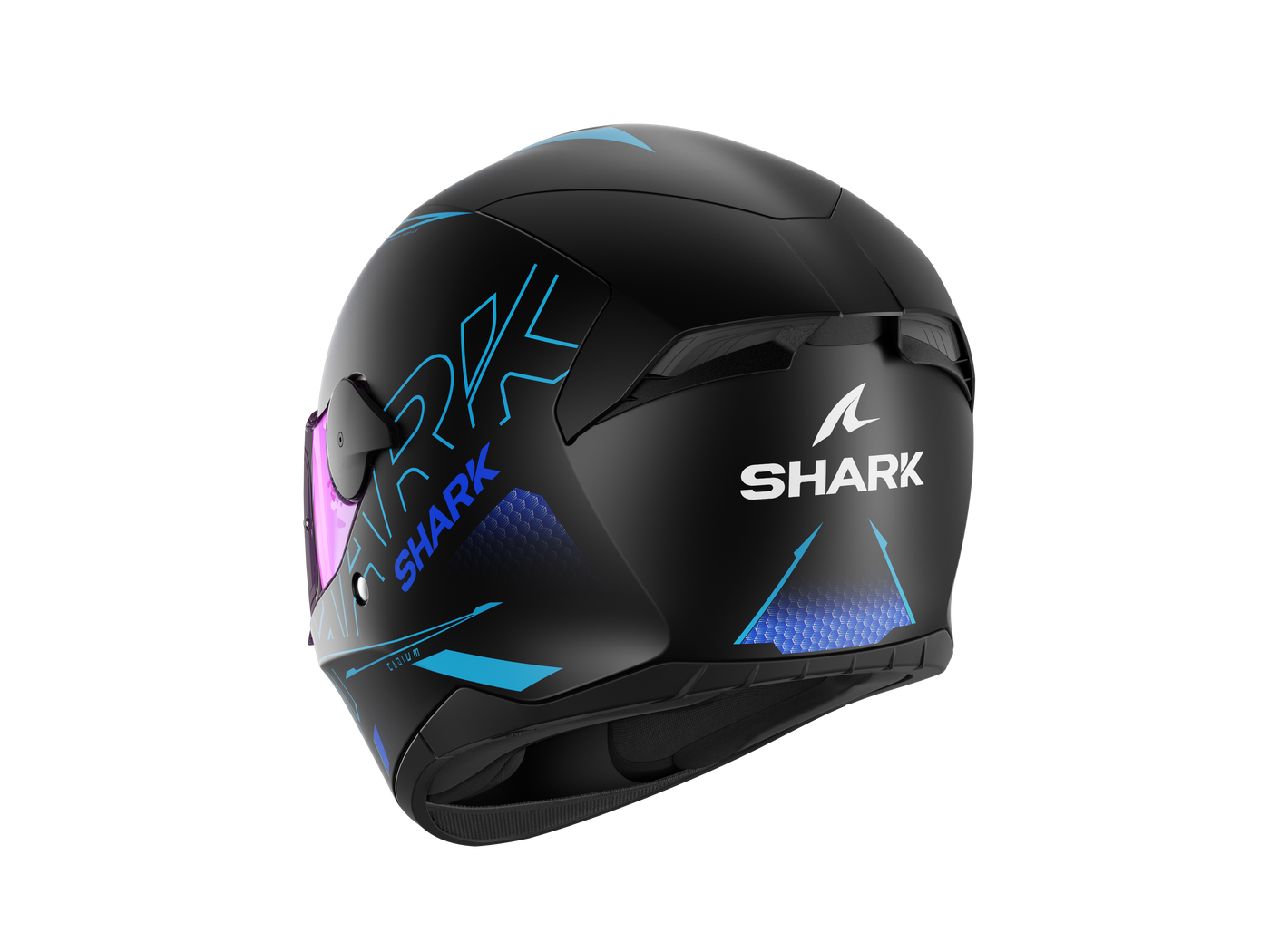 Shark D-Skwal 2 Cadium Matt Black Grey Blue Helmet (KBK)