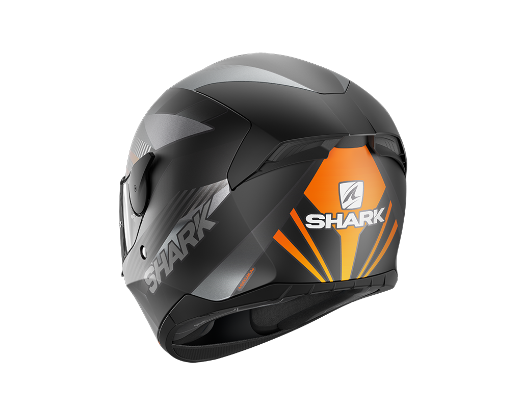 Shark D-Skwal 2 Mercurium Mat Black Anthracite Orange Helmet (KAO)