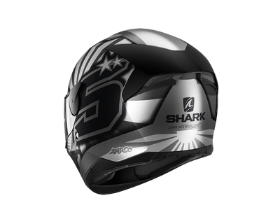 Shark D-Skwal 2 Replica Zarco 2019 Mat Anthracite Silver Helmet [Micro Lock Buckle] (ASA)