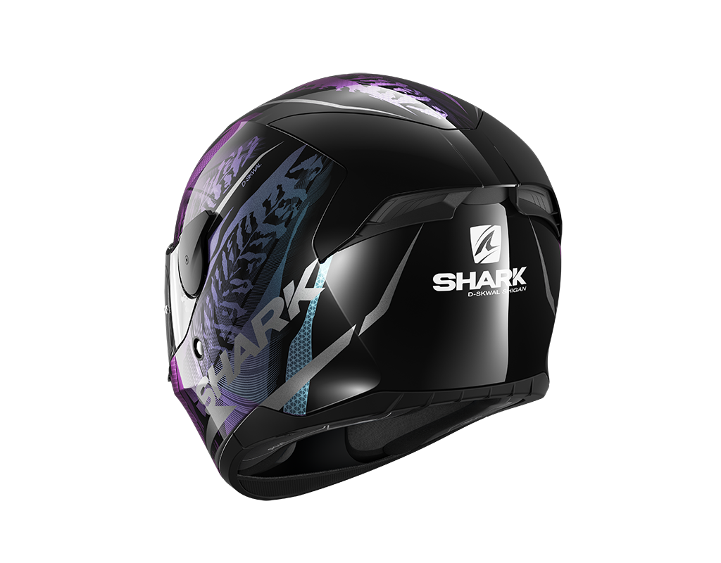 Shark D-Skwal 2 Shigan Black Violet Glitter Helmet (KVX)