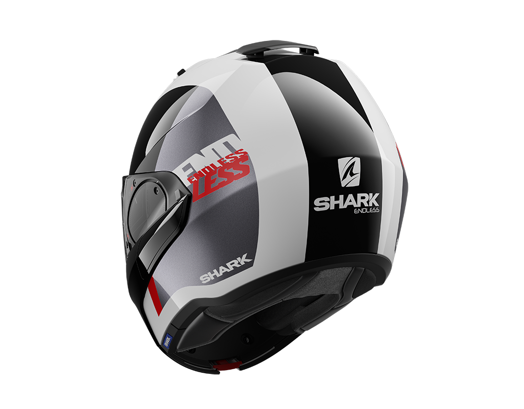 Shark Evo ES Endless White Black Red Helmet (WKR)
