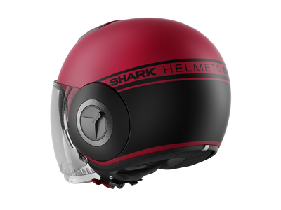 Shark Nano Street Neon Mat Red Black Helmet (RKR)
