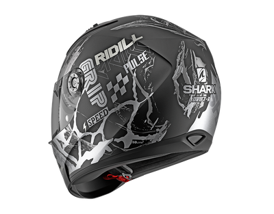 Shark Ridill Drift-R Mat Black Anthracite Silver Helmet (KAS)