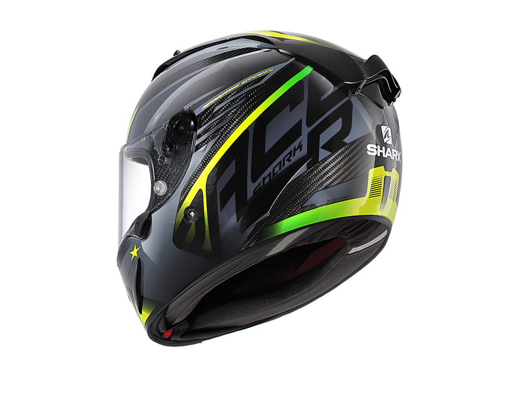 Shark Race-R Pro Carbon Anthracite Yellow Helmet (DAY)