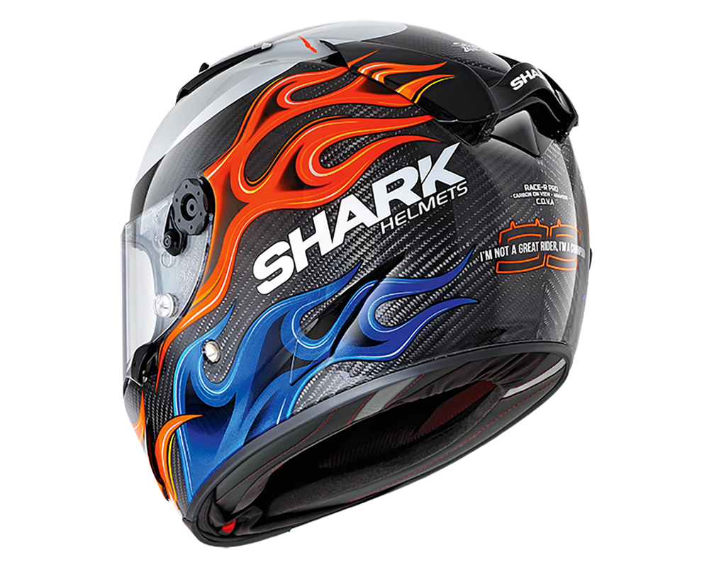 Shark Race-R Pro Carbon Replica Lorenzo 2019 Carbon Blue Red Helmet (DBR)
