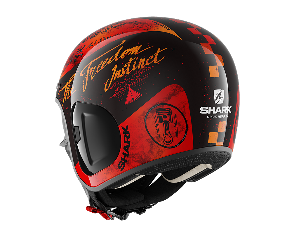 Shark S-Drak 2 Tripp In Black Orange Helmet (KOO)
