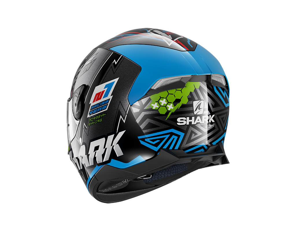 Shark Skwal 2.2 Noxxys Black Blue Green Helmet (KBG)
