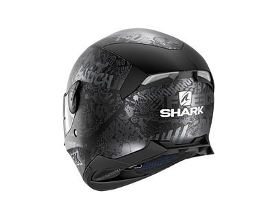 Shark Skwal 2.2 Replica Switch Riders 2 Mat Black Anthrac Silver Helmet (KAS)