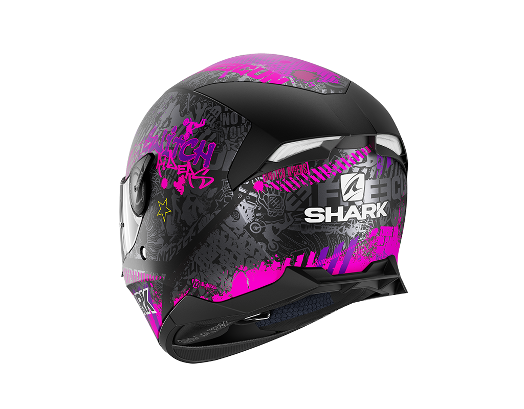 Shark Skwal 2.2 Replica Switch Riders 2 Mat Black Violet Helmet (KVV)
