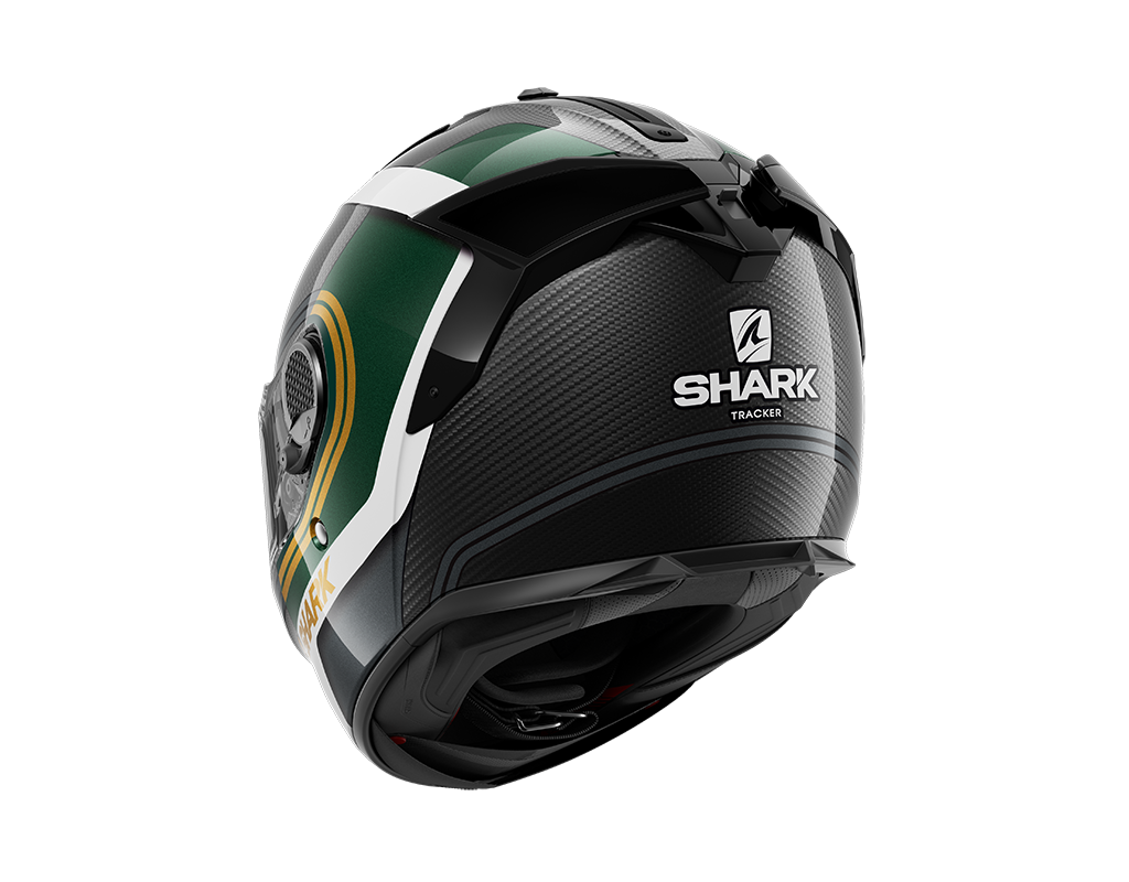 Shark Spartan GT Carbon Tracker Green Gold Helmet (DGQ)