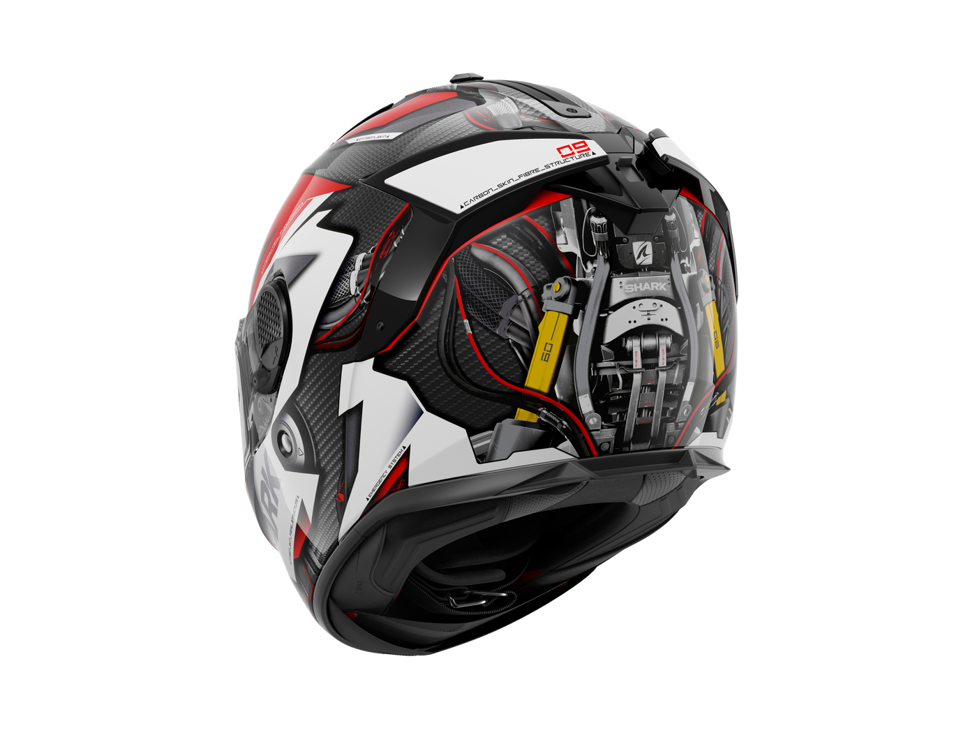 Shark Spartan GT Carbon Urikan Red White Helmet (DRW)