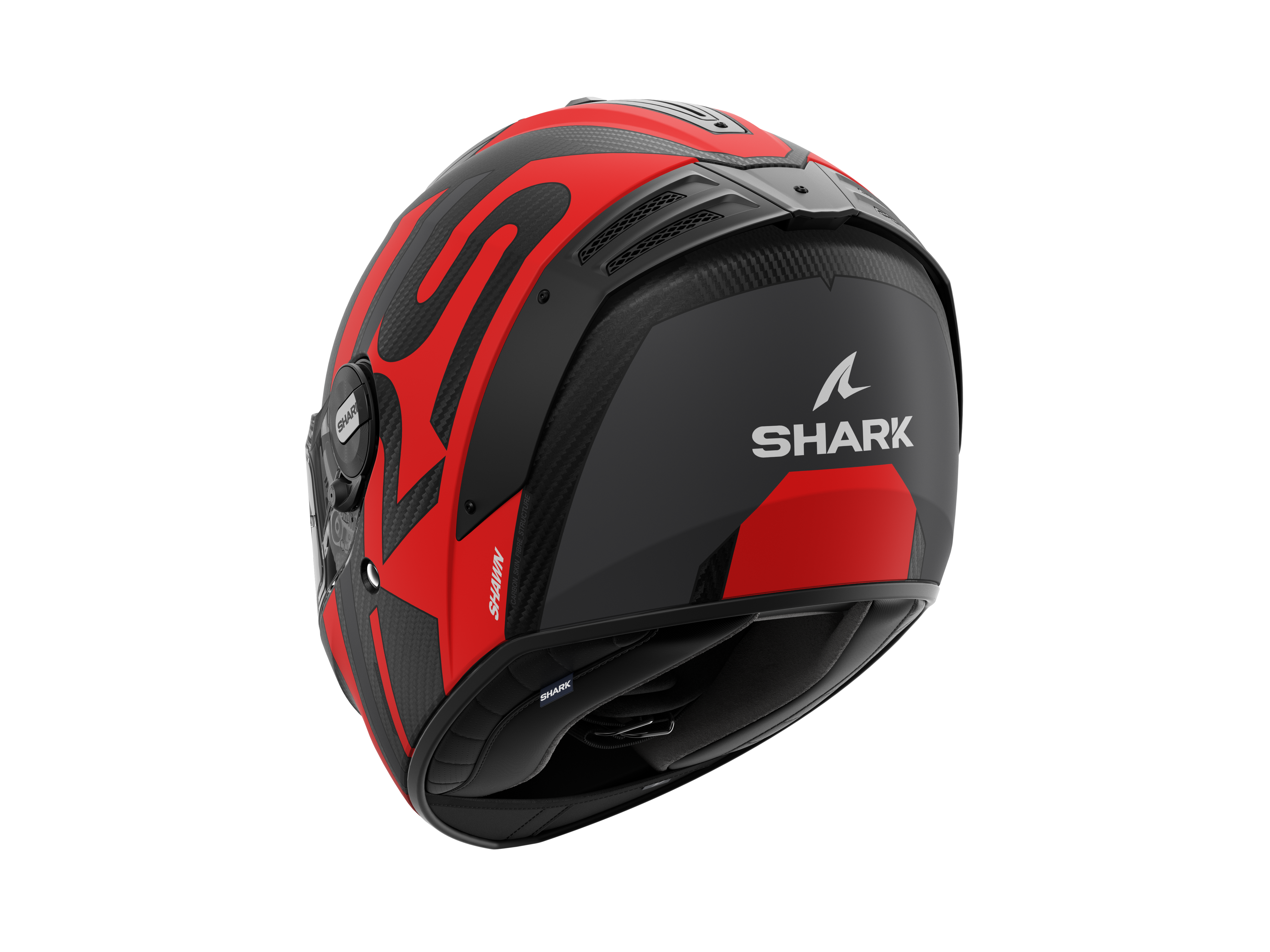 Shark Spartan RS Carbon Shawn Matt Black Grey Red Helmet (DAR)