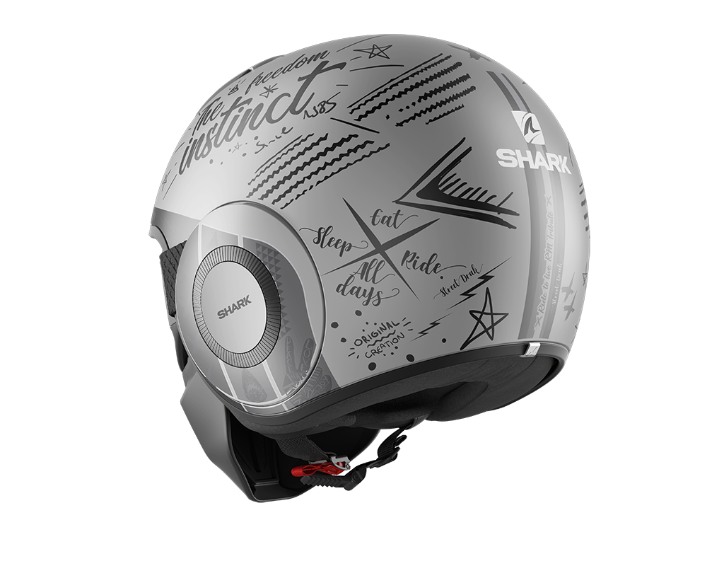 Shark Street-Drak Tribute RM Mat Silver Anthracit Anthacite Helmet (SAA)