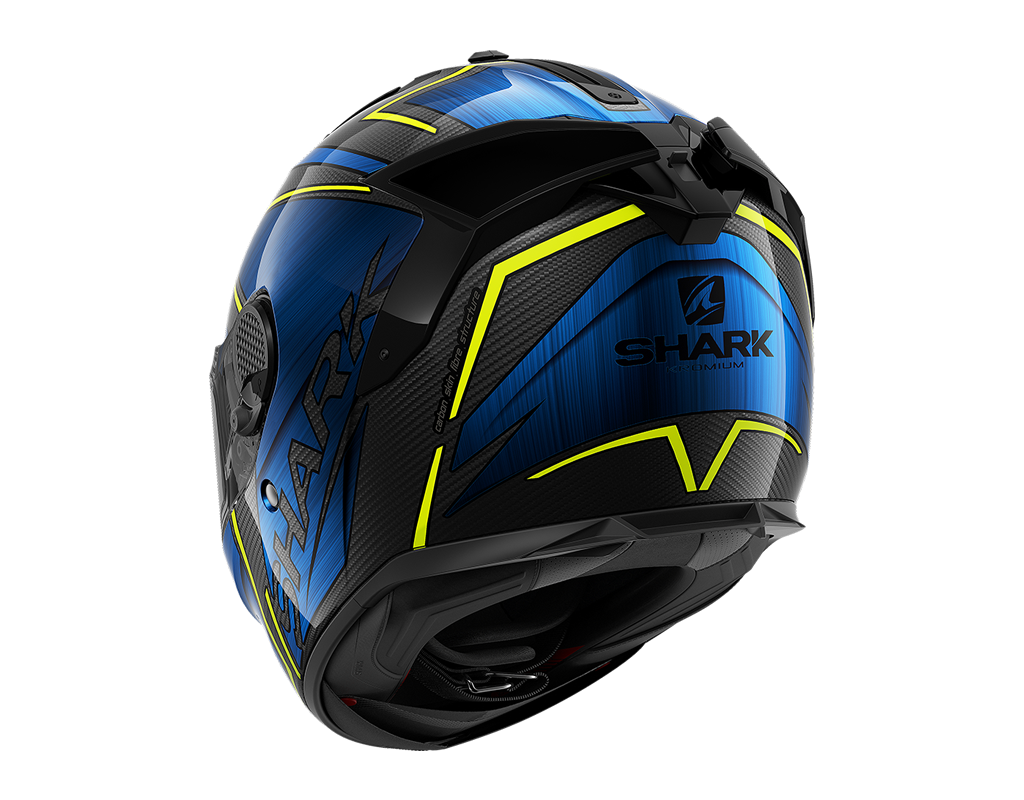 Shark Spartan GT Carbon Kromium Chrome Blue Helmet (DUB)