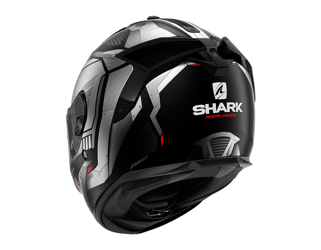 Shark Spartan GT Replikan Black Chrom Silver Helmet (KUS)