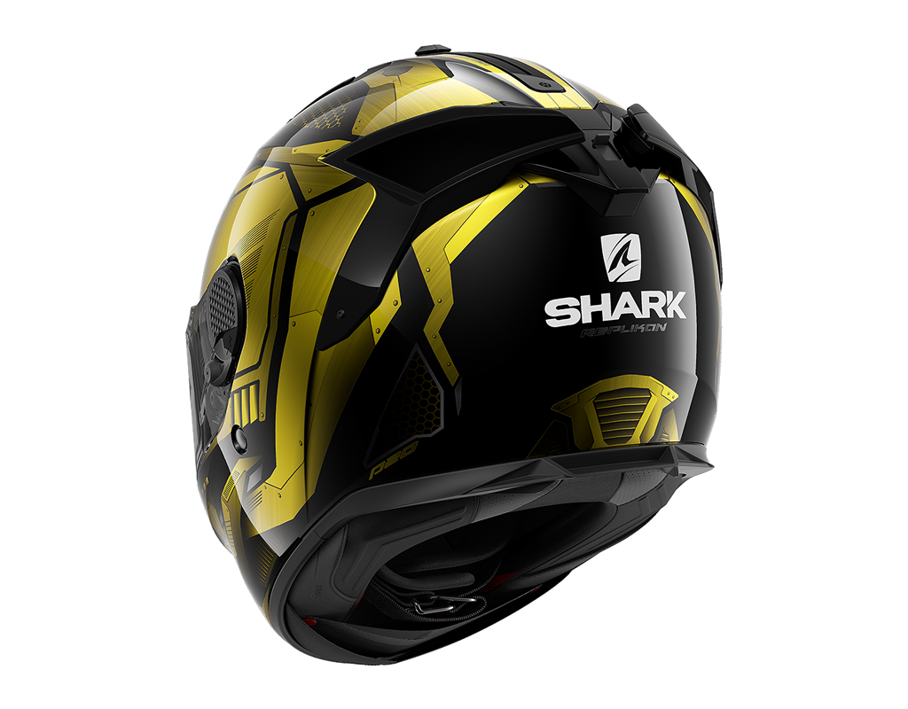 Shark Spartan GT Replikan Black Chrom Gold Helmet (KUQ)