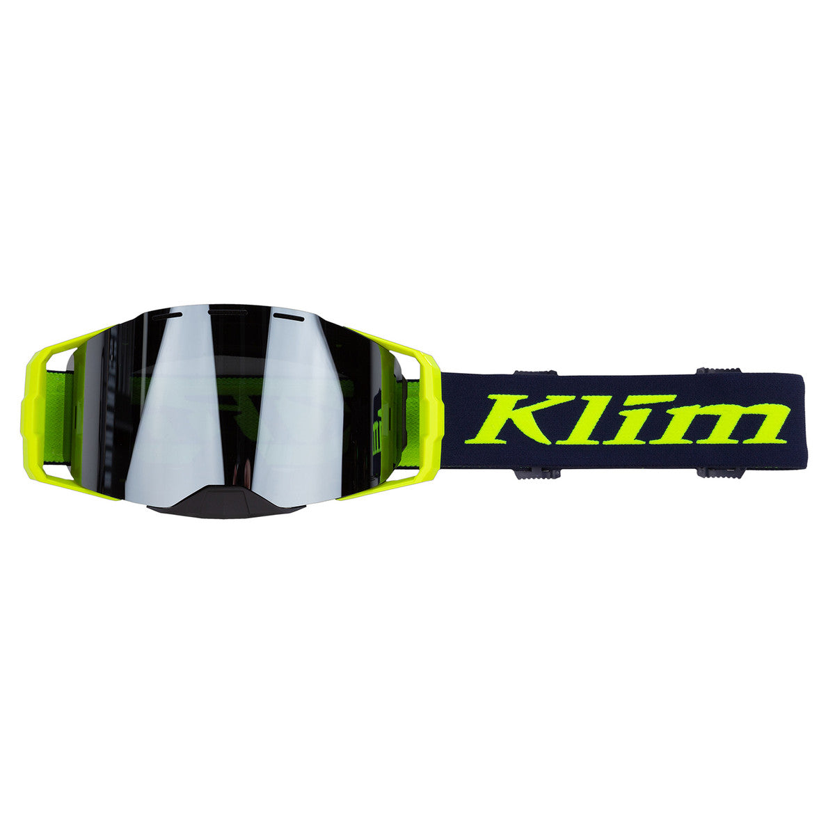 Klim Edge Off-Road Goggle Focus Navy Blue Hi-Vis Dark  Smoke Silver Mirror