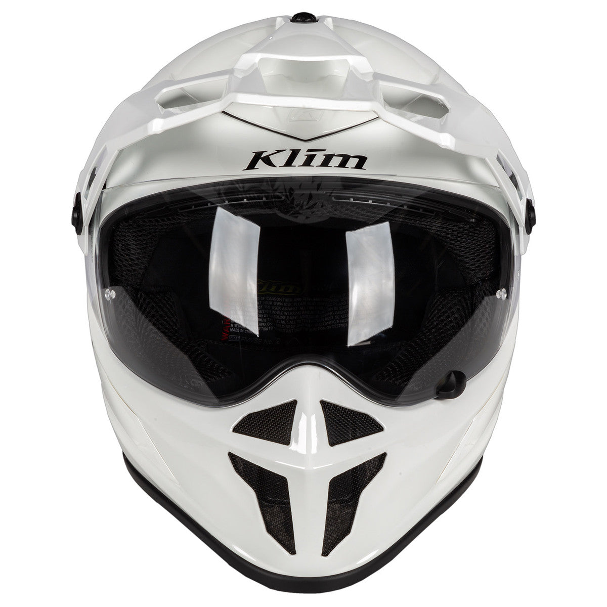 Klim Krios Karbon Adventure Gloss White Helmet