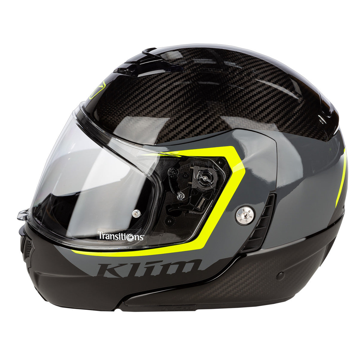 Klim TK1200 Karbon Modular Stark Asphalt Hi Vis Helmet