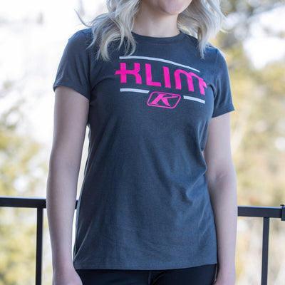 Klim Kute Corp SS T Charcoal - Knockout Pink Shirt