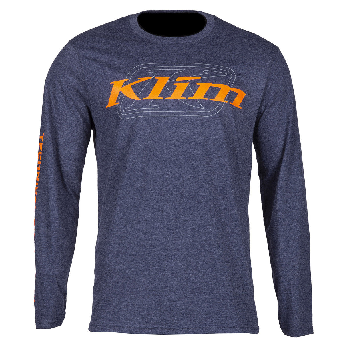 Klim K Corp LS T Heathered Navy - Strike Orange Shirt