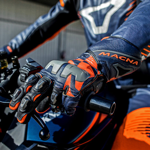 Macna Powertrack Black/ Orange/ Dark Blue Glove (135)