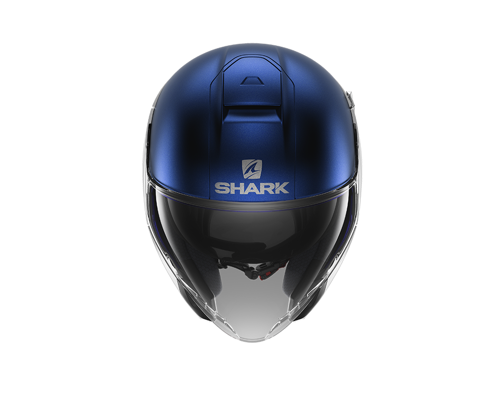 Shark City Cruiser Dual Blank Mat Silver Blue Helmet (SBS)